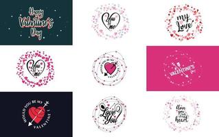 Be My Valentine lettering with a heart design. suitable for use in Valentine's Day cards and invitations vector