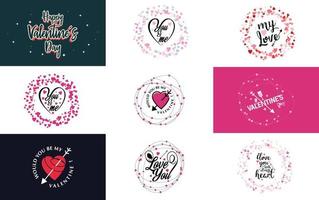 Be My Valentine lettering with a heart design. suitable for use in Valentine's Day cards and invitations vector