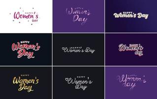 International Women's Day vector hand-written typography background