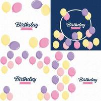 Birthday letter and balloon set vector