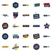 25 Distinctive Vector Designs in the Take Away Bundle Perfect for Food Branding and Advertising