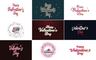 Love word art design with heart shapes vector