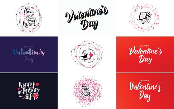 diseño de arte de palabras de amor con un fondo en forma de corazón y un efecto bokeh vector