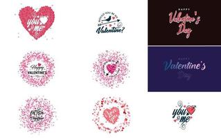 Be My Valentine lettering with a heart design. suitable for use in Valentine's Day cards and invitations vector