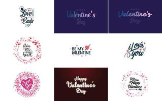 Love word art design with a heart-shaped background and a bokeh effect vector