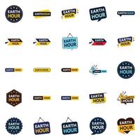 Join the global movement with the Earth Hour Vector Bundle 25 Professional Designs Included