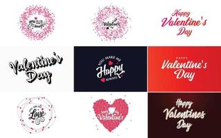 Love word art design with a heart-shaped background and a sparkling effect vector