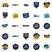 25 Versatile Vector Designs in the Take Away Pack Perfect for food delivery service advertising