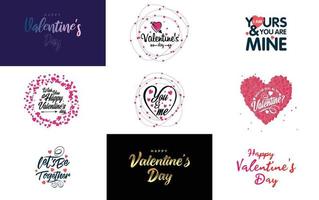 Be My Valentine lettering with a heart design. suitable for use in Valentine's Day cards and invitations vector