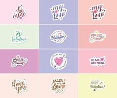 Valentine's Day Graphics Stickers to Share Your Love and Affection vector