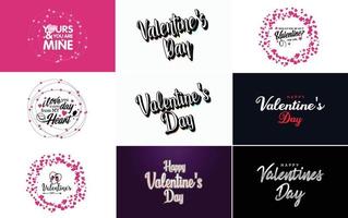 Be My Valentine lettering with a heart design. suitable for use in Valentine's Day cards and invitations vector