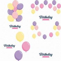 Happy Birthday balloon set vector