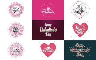 Be My Valentine lettering with a heart design. suitable for use in Valentine's Day cards and invitations vector