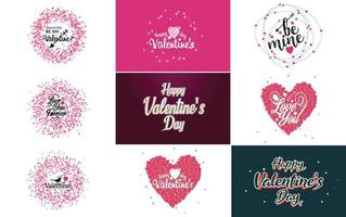 Be My Valentine lettering with a heart design. suitable for use in Valentine's Day cards and invitations vector