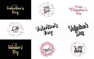 Be My Valentine Valentine's holiday lettering for greeting card vector