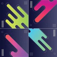 Pack of 4 Abstract Backgrounds in Color Vector Illustrations