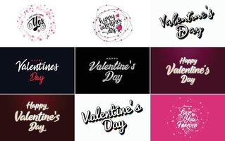 Be My Valentine lettering with a heart design. suitable for use in Valentine's Day cards and invitations vector