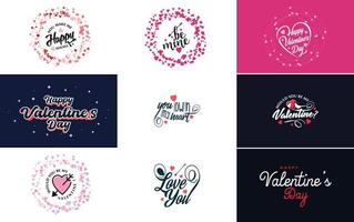 Be My Valentine lettering with a heart design. suitable for use in Valentine's Day cards and invitations vector