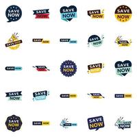 Save now 25 Eye catching Typographic Banners for saving vector
