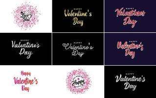 Valentine's lettering with a heart design. suitable for use in Valentine's Day cards and invitations vector