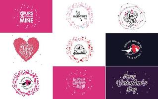 Valentine lettering with a heart design. suitable for use in Valentine's Day cards and invitations vector