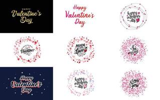 te amo letras dibujadas a mano con un diseño de corazón. adecuado para usar como saludo del día de San Valentín o en diseños románticos vector