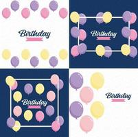 Vector illustration of a Birthday celebration background with balloons for greeting cards