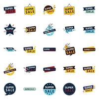 25 High-Converting Super Sale Graphic Elements for Digital Marketing vector