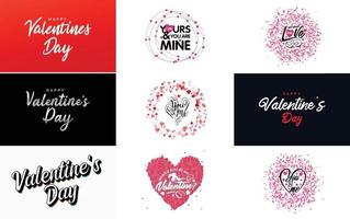 Be My Valentine lettering with a heart design. suitable for use in Valentine's Day cards and invitations vector