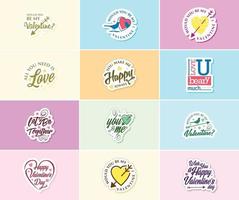 Valentine's Day Graphics Stickers to Show Your Love and Devotion vector