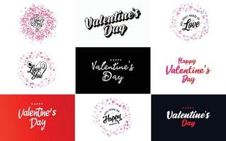 Love hand-drawn lettering with a heart design. suitable for use in Valentine's Day designs or as a romantic greeting vector