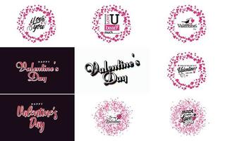 Valentine's lettering with a heart design. suitable for use in Valentine's Day cards and invitations vector