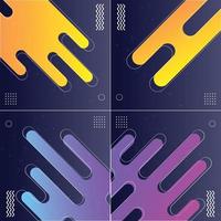 Cool and Modern Abstract Gradient Shape Designs vector