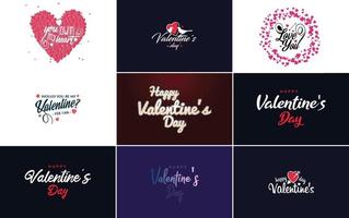 Love hand-drawn lettering with a heart design. Suitable for use as a Valentine's Day greeting or in romantic designs vector