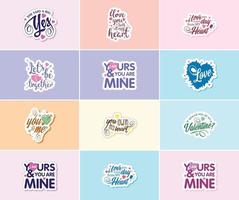 Express Your Love with Valentine's Day Graphics Stickers vector