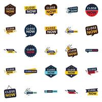 Close Now Text Banners Pack of 25 vector