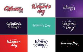 Abstract Happy Women's Day logo with a love vector design