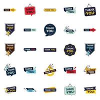 Thank you 25 Professional Vector Elements for a polished and professional thank you