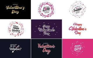 Love hand-drawn lettering with a heart design. Suitable for use as a Valentine's Day greeting or in romantic designs vector