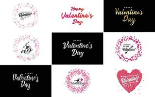 Love hand-drawn lettering and calligraphy with a heart design. Suitable for use as a Valentine's Day greeting vector