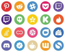 Flat Circle White Icon Pack mothers. overflow. stock and stockoverflow 20 Professional Icons vector