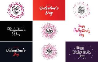 Love hand-drawn lettering with a heart design. Suitable for use as a Valentine's Day greeting or in romantic designs vector