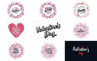 Be My Valentine lettering with a heart design. suitable for use in Valentine's Day cards and invitations vector