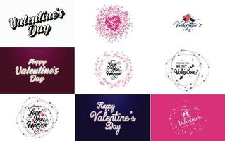 Valentine lettering with a heart design. Suitable for use in Valentine's Day cards and invitations vector