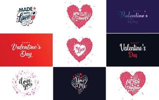 Love hand-drawn lettering with a heart design. Suitable for use in Valentine's Day designs or as a romantic greeting vector