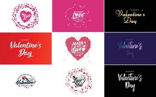 Love hand-drawn lettering with a heart design. suitable for use as a Valentine's Day greeting or in romantic designs vector