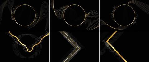 Abstract black and gold luxury background vector