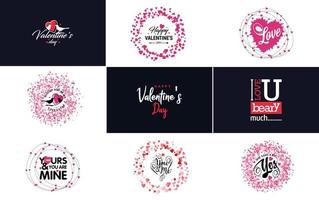 Valentine lettering with a heart design. suitable for use in Valentine's Day cards and invitations vector