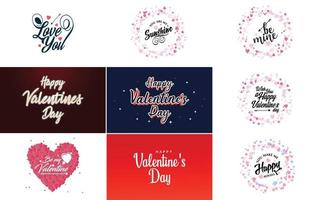 Valentine lettering with a heart design. suitable for use in Valentine's Day cards and invitations vector