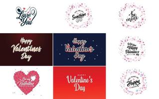 Valentine lettering with a heart design. suitable for use in Valentine's Day cards and invitations vector